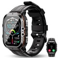 Black smartwatch  BT20 with a detailed display on a white background