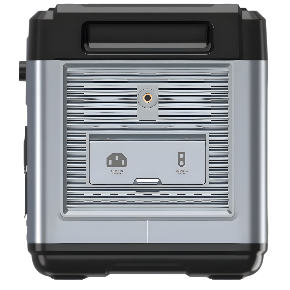 Portable power station with battery indicator on a white background